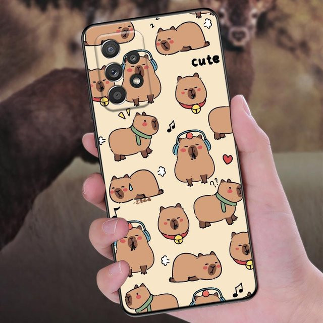 Niedliche Capybara Handyhülle aus weichem Silikon für Samsung Galaxy Modelle in Multicolour - Bild 1