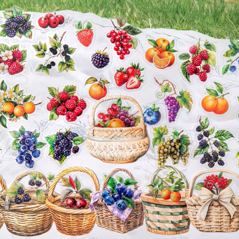 Create Your Orchard Sticker Pack mit 6 Beeren-Designs in Multicolour für Scrapbook und Journal - Bild 1