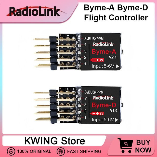Radiolink Byme-A Byme-D Flugcontroller Mini FC mit Gyroskop für RC 3CH Flugzeug 4CH Jet und Geradflügler in Schwarz - Bild 1