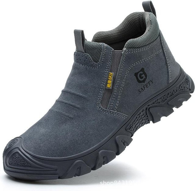 Avant-garde Arbeitsschutzschuhe zum Reinschlüpfen für Herren in Schwarz und Grau mit stichfester Zehenkappe aus Kunststoff, Größe 46 - Bild 1