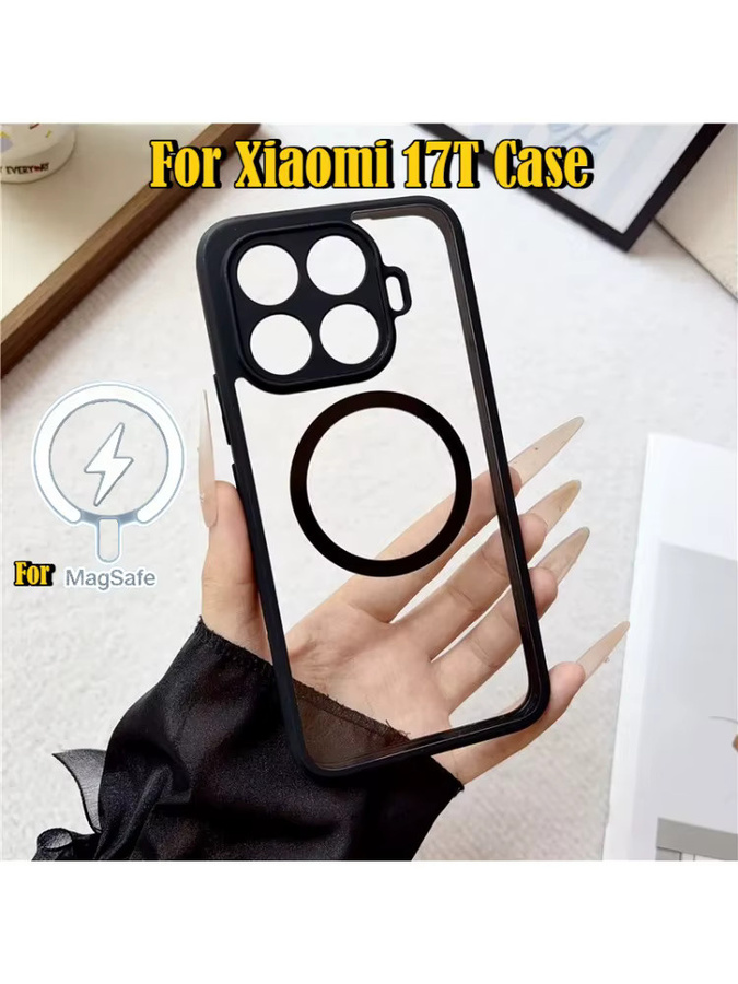 Transparente MagSafe Schutzhülle für Xiaomi 17T und 15T Pro aus hartem PC mit stoßfestem Bumper-Design - Bild 6