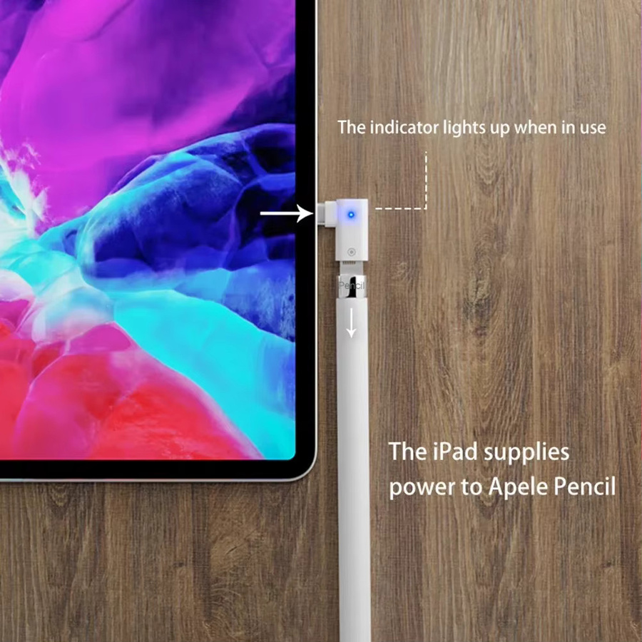 Apple Ladegerät Adapter für Apple Gift 1. Generation mit USB-C Anschluss und Kontrollleuchte, Weiß - Bild 2