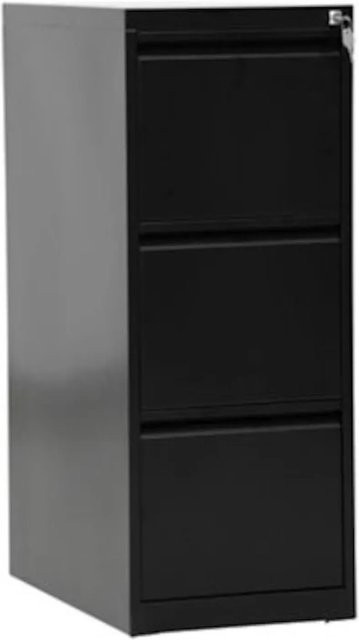 PROREGAL Hängeregistraturschrank Mare mit 3 Schubladen in Schwarz, H x B x T: 101 x 40 x 62 cm - Bild 1