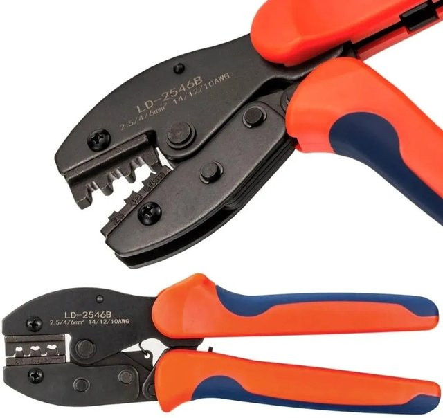 hb-digital Crimpzange für Solarkabel und Solarstecker in Rot/Mehrfarbig für 2,5/4,0/6,0 mm² - Bild 1