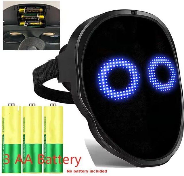 Party LED Leuchtende Maske, Gestenerkennung, Smart Display, Schwarz - Bild 1