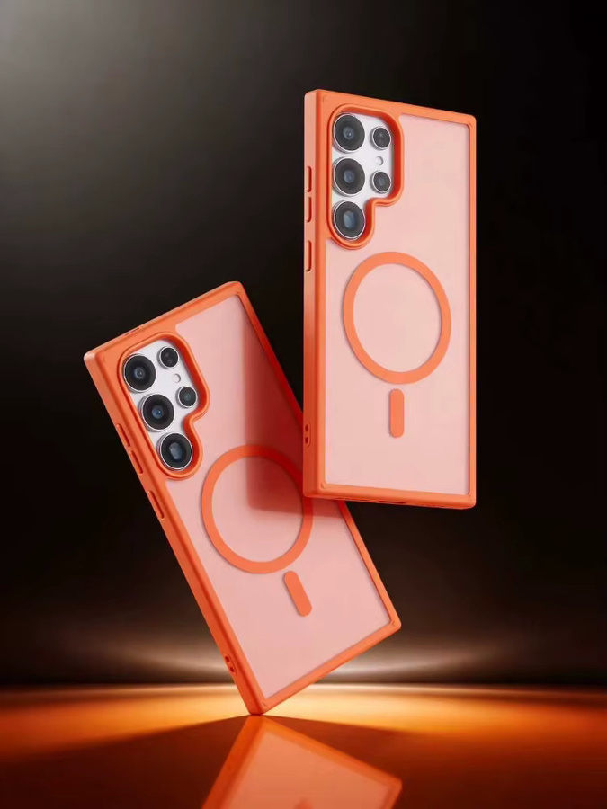 Panbon Magnetische MagSafe Handyhülle für Samsung Galaxy S26 Ultra, S26 Plus, S26 und S26 in Orange - Bild 5