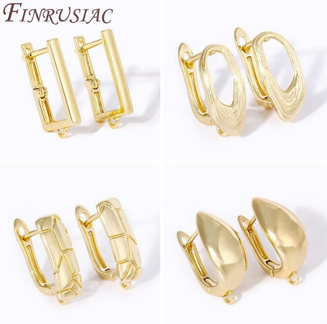Shvenzy Ohrring-Haken, 18K vergoldet, Messing, Unisex - Bild 1