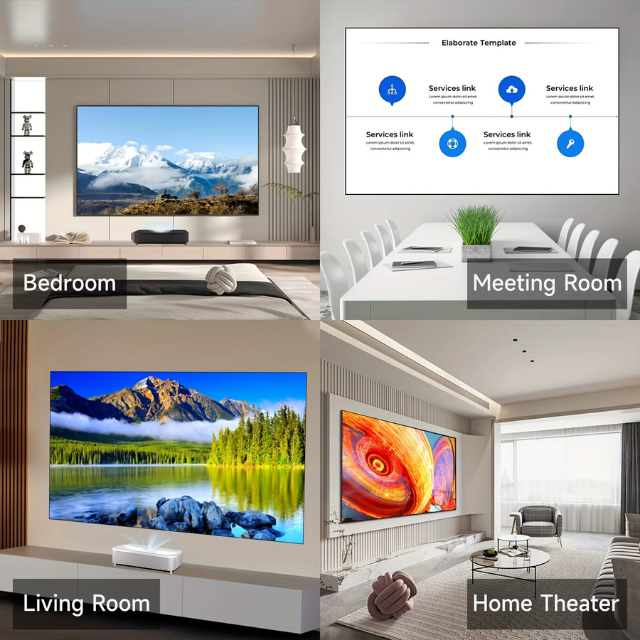 AnovaTec Tragbare Projektorleinwand 16:9 Faltbare Projektionsleinwand für Heimkino und Outdoor mit 4K HD und Full HD Unterstützung - Bild 2