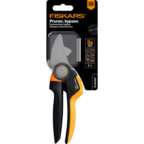 Fiskars X-series P921 Bypass-Gartenschere in Schwarz-Orange mit Stahlklingen - Bild 5