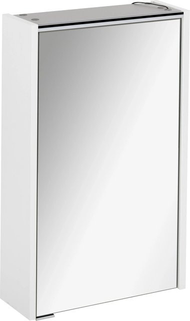 Fackelmann Spiegelschrank Denver mit LED-Beleuchtung und Softclose-Türen, Grau, B/H/T: 41,7 x 68,5 x 16 cm - Bild 1