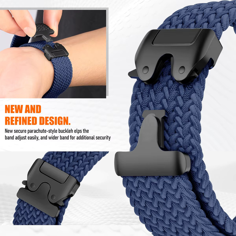 Geekthink Uhrenarmband Textil/NATO, Schwarz, Unisex - Bild 4