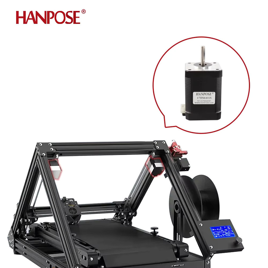 HANPOSE Nema 17 Schrittmotor 17HS6401S für CNC-Drucker, 4-Leiter, 1,7A, 70N.cm, Hochdrehmoment, Schwarz - Bild 2