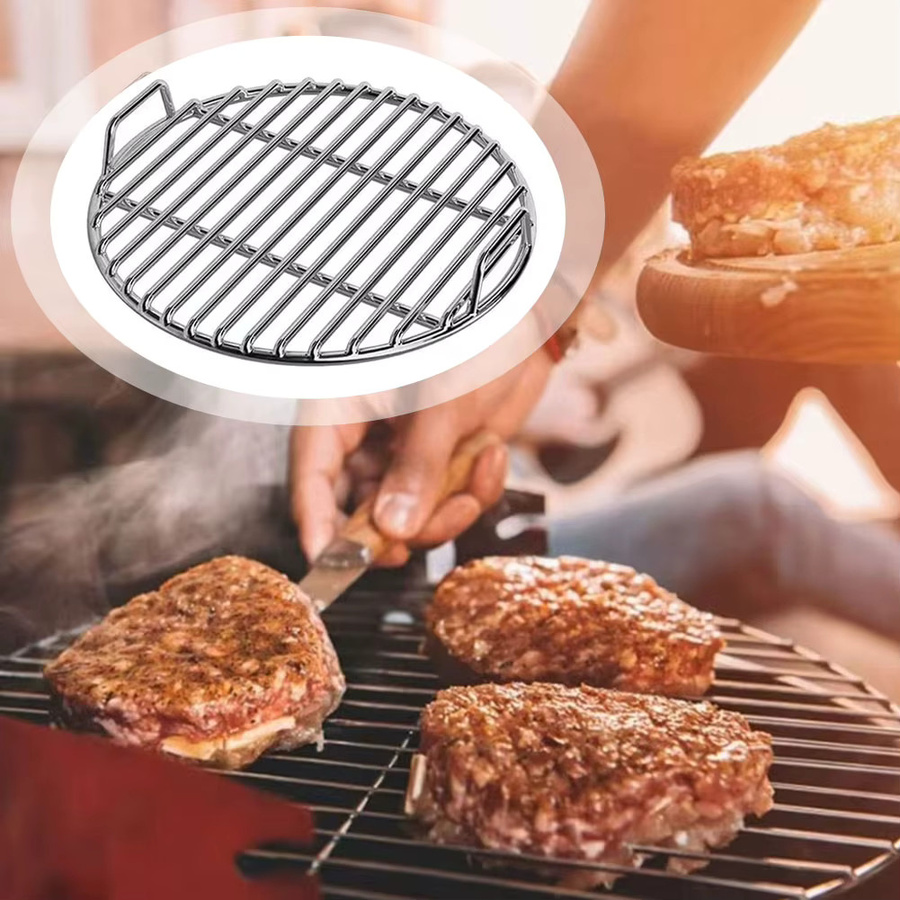 Aihogard Ersatz-Grillgitter aus Edelstahl in Silber, rund, Durchmesser: 40 cm - Bild 3