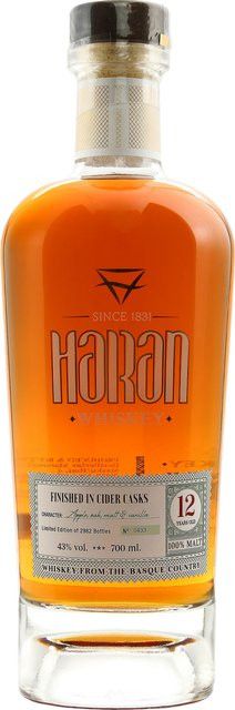 Haran Whisky, 12 Jahre, Baskenland, Spanien, Cider Cask Finish, 0,7 l, 43 % Vol. - Bild 1