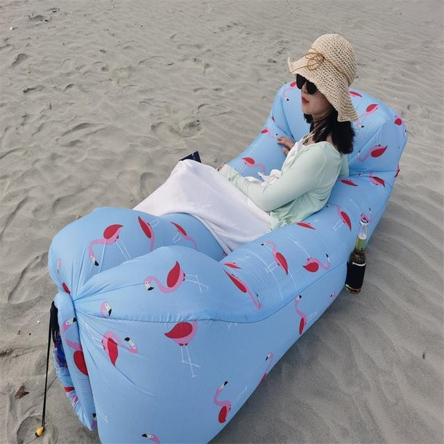 Aufblasbare Air Couch Liege für Camping und Strand als wasserdichte Outdoor-Matratze für Rucksackreisen und Picknicks - Bild 1