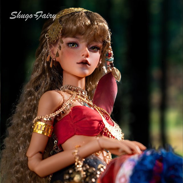 ShugaFairy 1/4 BJD Puppe Anubis H, Ethnische Zigeuner-Stil, Kunstharz-Figur, Komplettes Set - Bild 1