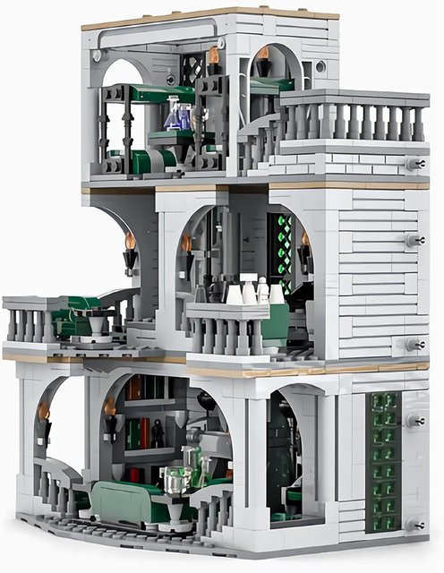 GOBRICKS Harry Potter Slytherin Gemeinschaftsraum und Wohnheim, Baustein Modell - Bild 1
