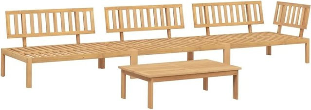 vidaXL 4-teilige Garten-Sofagarnitur aus Akazien-Massivholz in Braun - Bild 1