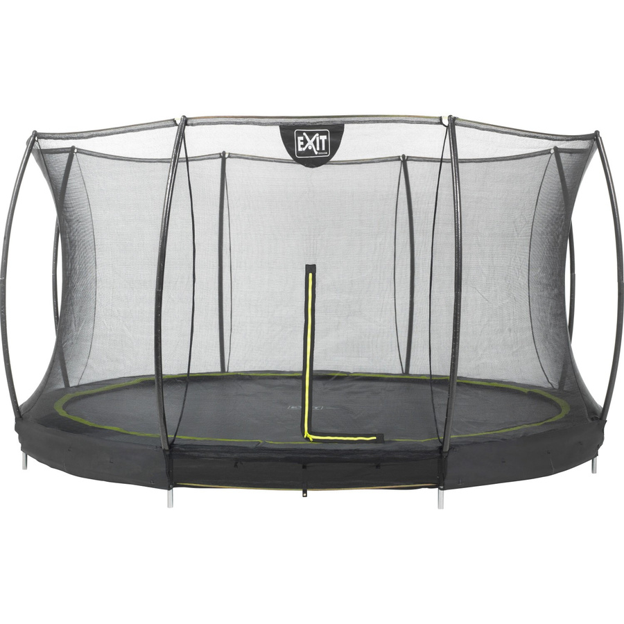 EXIT Silhouette Bodentrampolin mit Sicherheitsnetz, Durchmesser: 427 cm, schwarz - Bild 2