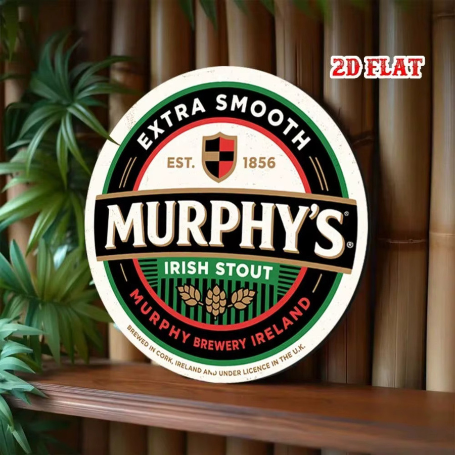 CIFBUY Murphy's Irish Stout Beer Metallschild Vintage Pub Wandkunst Dekor, B: 20,32 cm, H: 30,48 cm, bunter Look - Bild 3