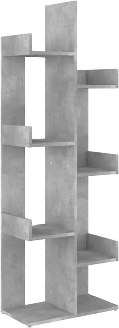 vidaXL Bücherregal in Betongrau aus MDF im Industrial-Design, B/T/H: 48 x 25,5 x 140 cm - Bild 1