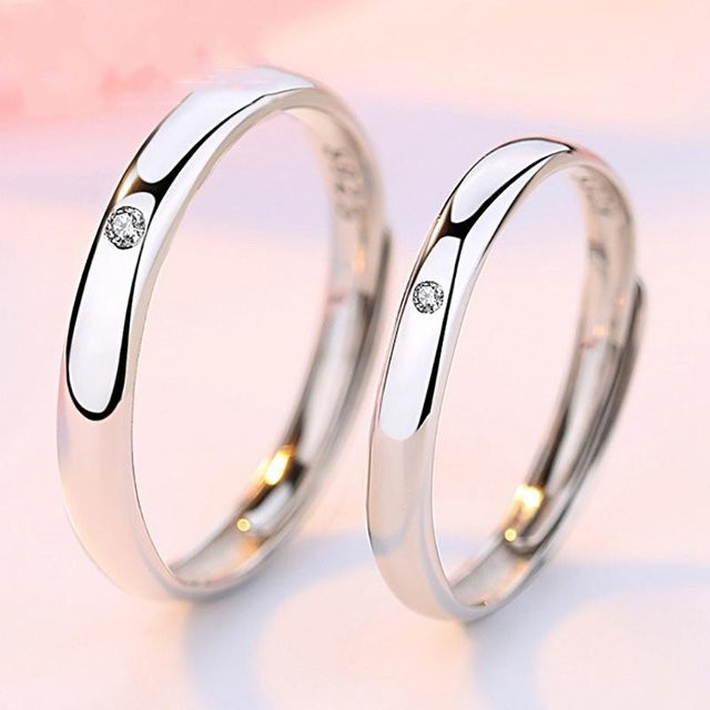 Wucifang Jewelry Ring, 925 Silber, Zirkonia, Unisex, verstellbar - Bild 1