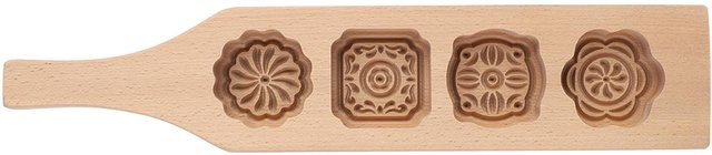 KaiSai Mondkuchenform aus Holz in Braun zur Herstellung von Mungobohnenkuchen und Gebäck - Bild 1