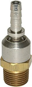 Riegler Schlauchtülle aus vernickeltem Stahl in Silber, drehbar, R 3/8 AG, LW 9 - Bild 1