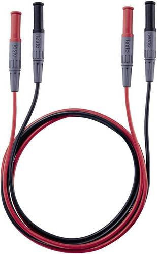 Testo 0590 0013 Sicherheits-Messleitungs-Set mit 4mm Steckern, Länge: 1,00 m, Schwarz und Rot - Bild 1