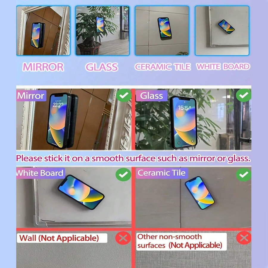 VRNOEI 2in1 iPhone Schutzhülle mit Saugnapf und Objektivschutz in Rot - Bild 4