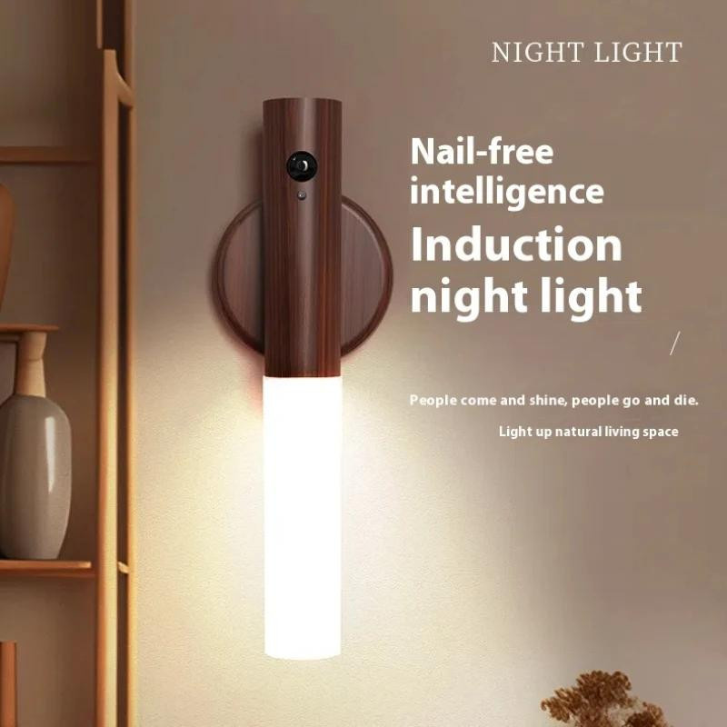 Meiteai-Home LED Nachtlicht mit Bewegungssensor und Dimmfunktion, USB wiederaufladbare Wandlampe aus Milchglas und ABS in Weiß - Bild 5