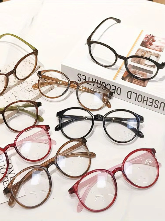 DIXSG Lesebrille, Rund, Vollrand, Kunststoff, Unisex, Multicolour - Bild 3