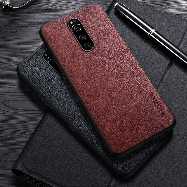 Sony Xperia Business Schutzhülle aus Leder in Braun für Xperia 1, XZ4, XZ3 und Ace II/III - Bild 1