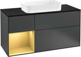 V&B Waschtischunterschrank Finion in Lackoptik, Breite: 120 cm, Tiefe: 50,1 cm, Höhe: 50,1 cm - Bild 1