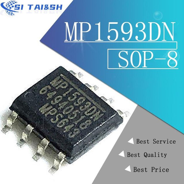 Si Tai&SH MP1593DN MP1593 SOP-8 IC in Schwarz, 5er-Set - Bild 1