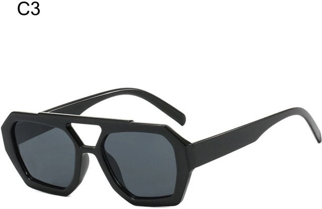 Dote Sonnenbrille Damen, Vollrand, Square, Kunststoff, Leopard Braun Farbverlauf - Bild 1