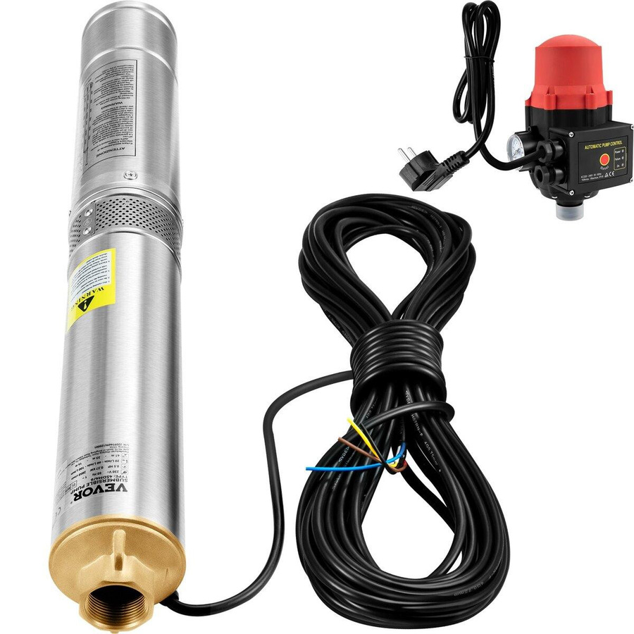 Buying Solutions MB Tiefbrunnen-Tauchpumpe aus Edelstahl in Silber mit 550W, 50L/min und automatischem Druckschalter - Bild 5
