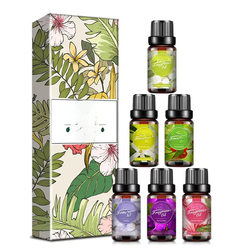 PHATOIL 6-teiliges Blumen-Duftöle-Set für Diffusor, 6 x 10 ml, Sortiment aus weißem Moschus, Orangenblüte, Geißblatt, Freesie, Parma und violetter Magnolie - Bild 6