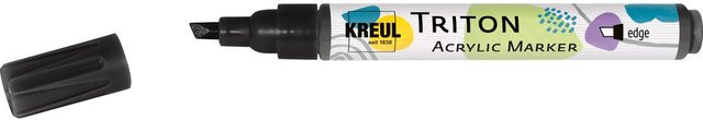 KREUL Triton Acrylic Marker edge mit Keilspitze in Schwarz für Profis - Bild 1