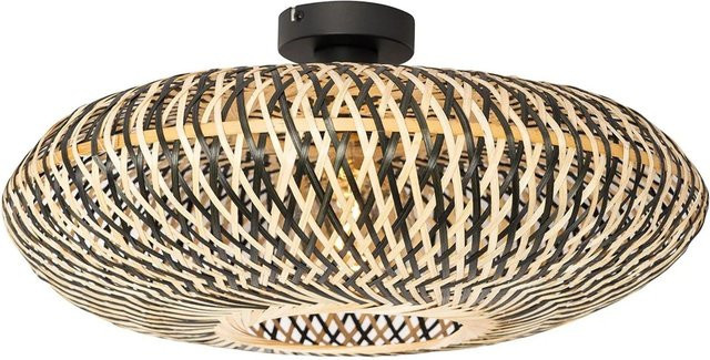 QAZQA Ostrava Orientalische Deckenlampe aus schwarzem Bambus, Durchmesser: 50 cm - Bild 1