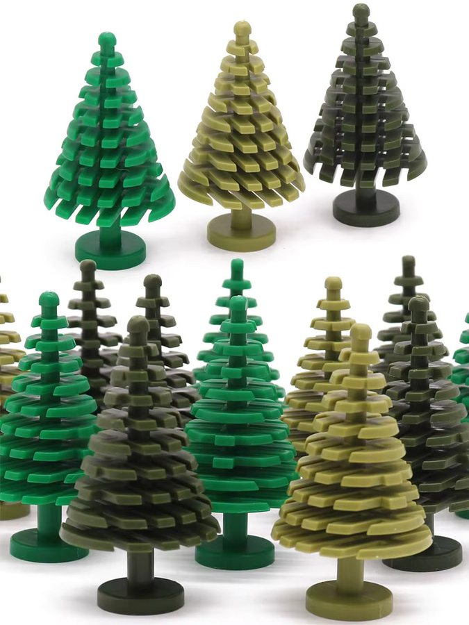 Marumine Weihnachts-Fichtenbaum-MOC-Blöcke, Natur, Kunststoff, Bunt / Mehrfarbig, Grün - Bild 3