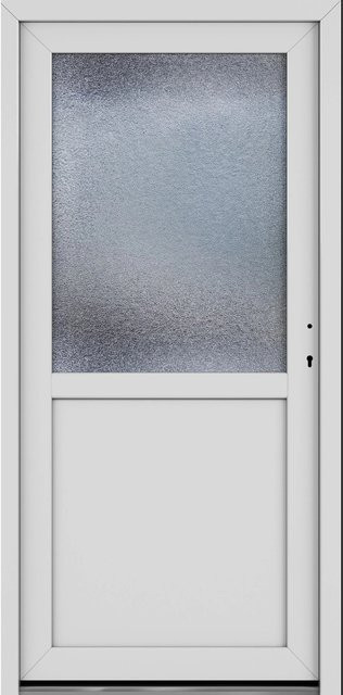 Roro Nebeneingangstür OKE 1155 Kunststoff mit Glaseinsatz Weiß B: 88 cm, H: 198 cm, DIN Rechts - Bild 1