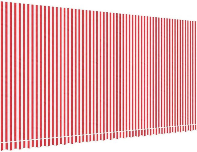 vidaXL Markisenbespannung aus Polyester, Rot-Weiß Gestreift, B x H: 6 x 3 m - Bild 1