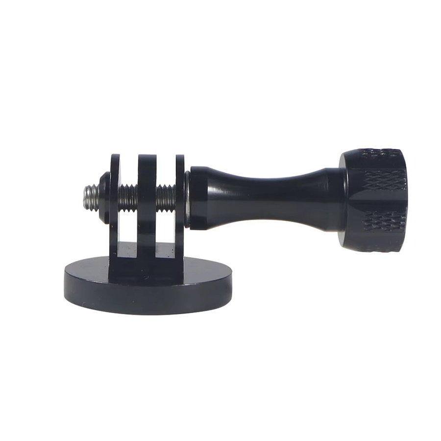 EXSKOF 1/4-Zoll-Schraubstativadapter aus Aluminiumlegierung für Action-Kameras wie GoPro Hero, AKASO, Insta360 und DJI in Schwarz - Bild 3