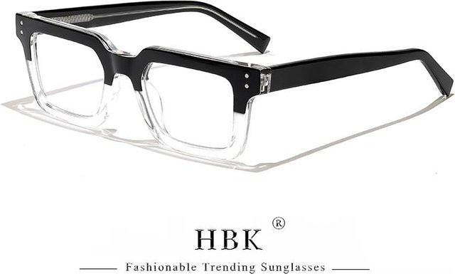 HBK Korrektionsbrille, Quadratisch, TR90, Vollrand, Unisex, Black - Bild 1