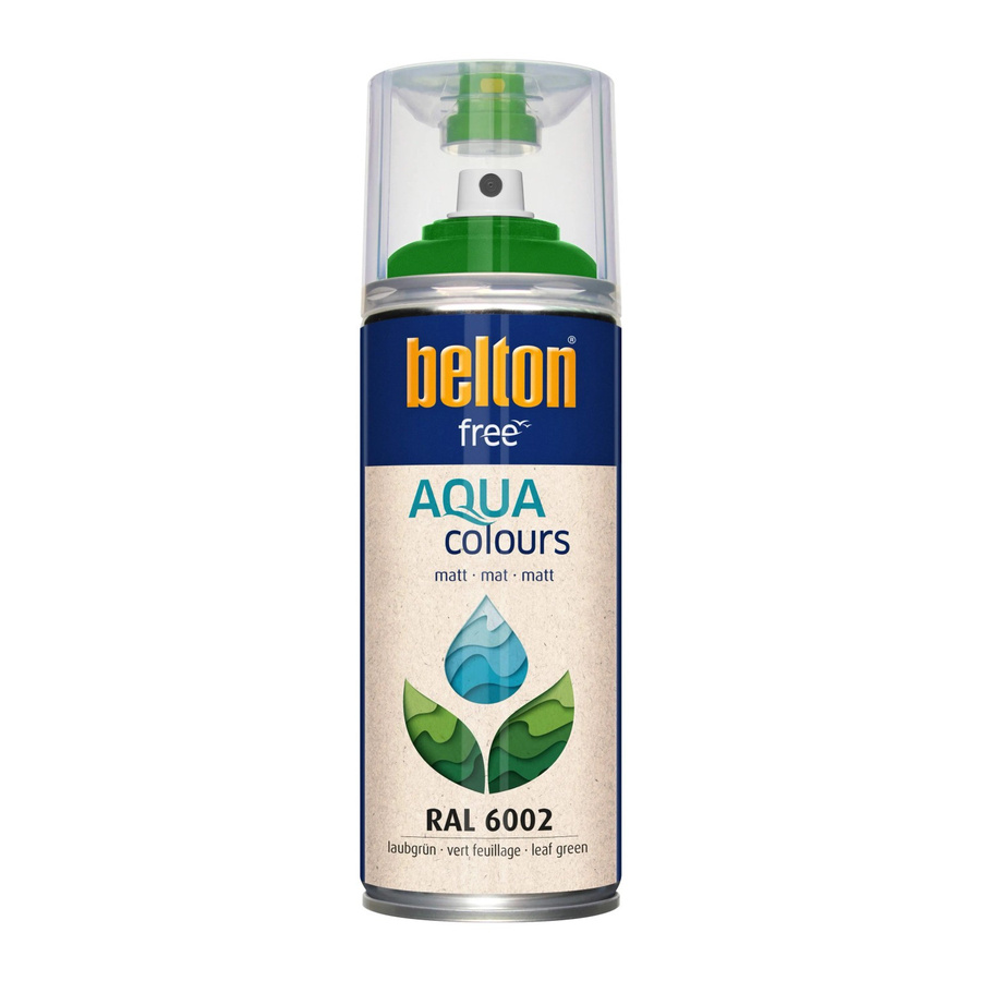 Belton Free AQUAcolours Buntlack Wasserbasiert RAL 6002 Laubgrün Matt 400 ml - Bild 2