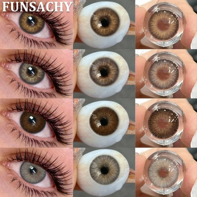 FUNSACHY Farbkontaktlinsen, braun, Damen - Bild 1