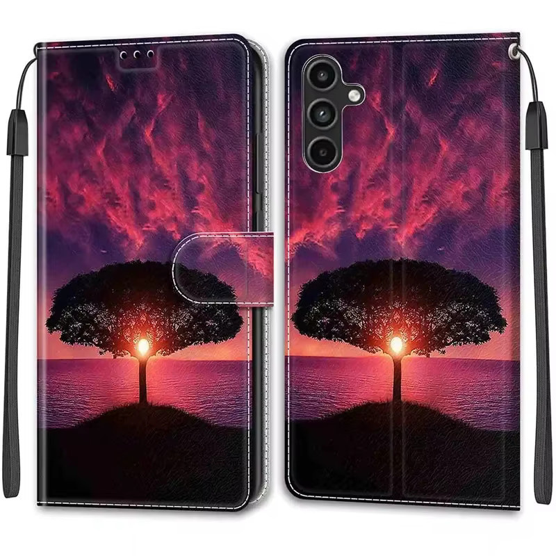 Leder Handyhülle mit Magnet-Flip-Cover und Standfunktion als Brieftasche für Samsung Galaxy A35 A55 A25 5G A05 A05s A15 4G - Bild 3