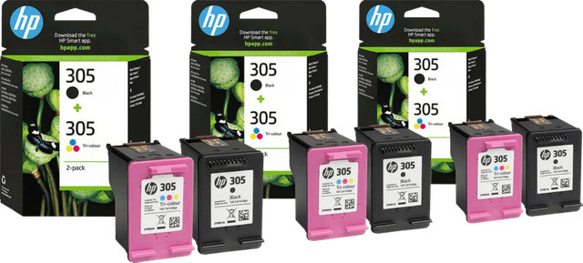 HP 305 Tintenpatronen Multipack für Inkjet-Drucker, 3 Stück, Multicolor - Bild 1