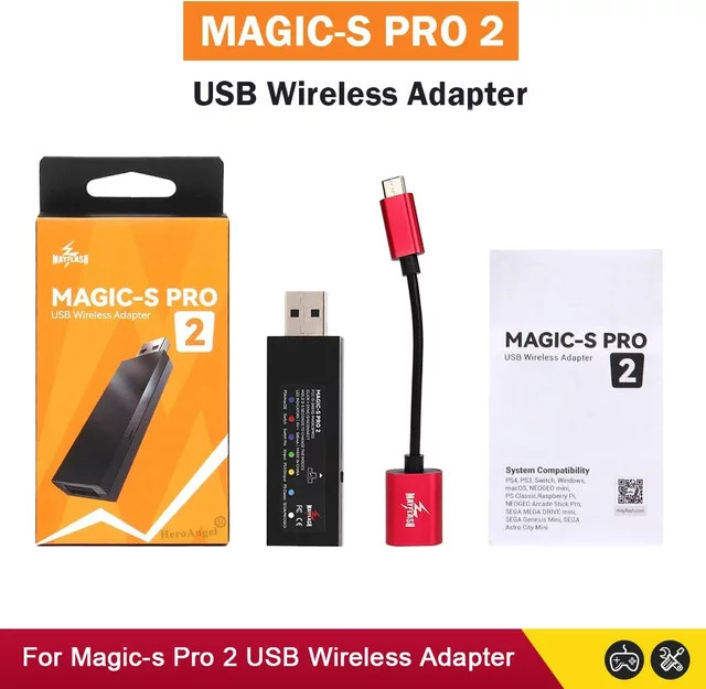 Mayflash Magic S Pro 2 USB Wireless Controller Adapter für Nintendo Switch und Xbox Series X/S, Schwarz - Bild 1